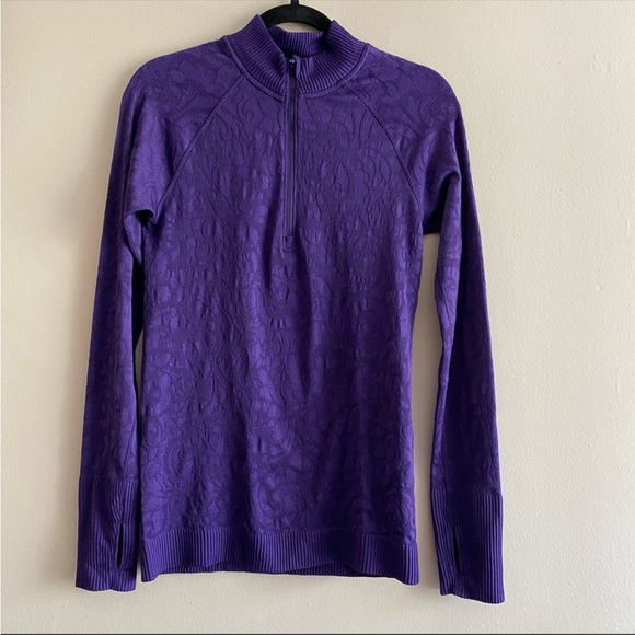 Lululemon Rest Less 1/2 Zip Pullover Long Sleeve Dark Court Purple Sz 6‎ - Picture 5 of 10